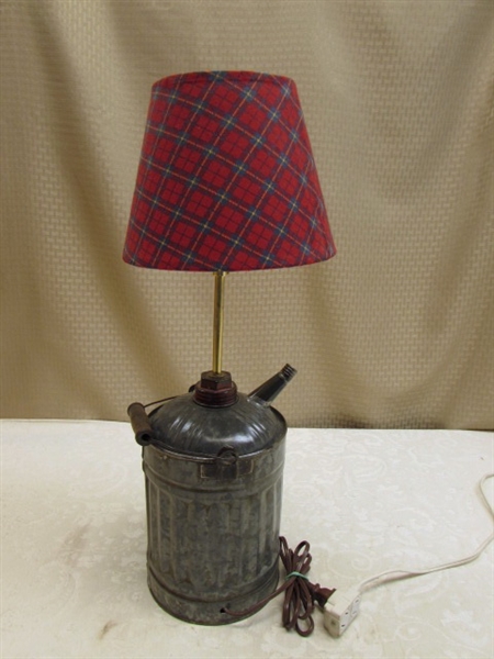 VINTAGE GAS CAN LAMP