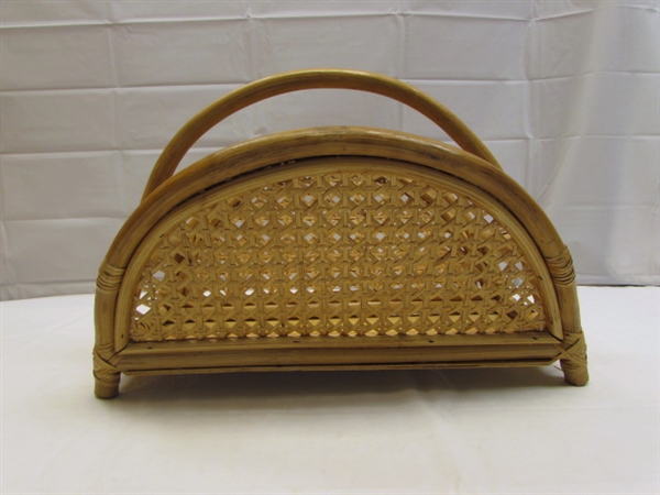 RATTAN MAGAZINE/BOOK HOLDER/RACK