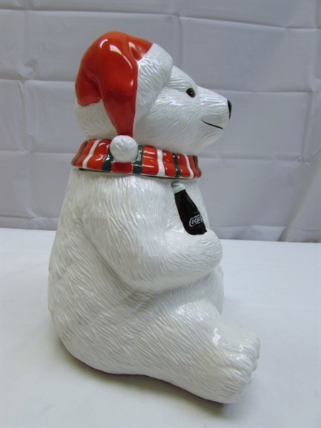 NIB VINTAGE COCA-COLA POLAR BEAR COOKIE JAR