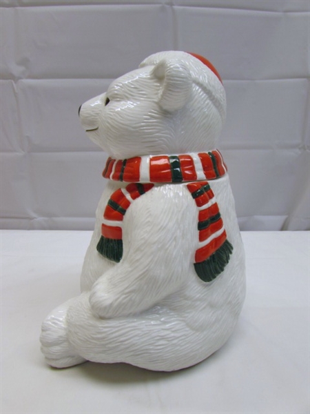 NIB VINTAGE COCA-COLA POLAR BEAR COOKIE JAR