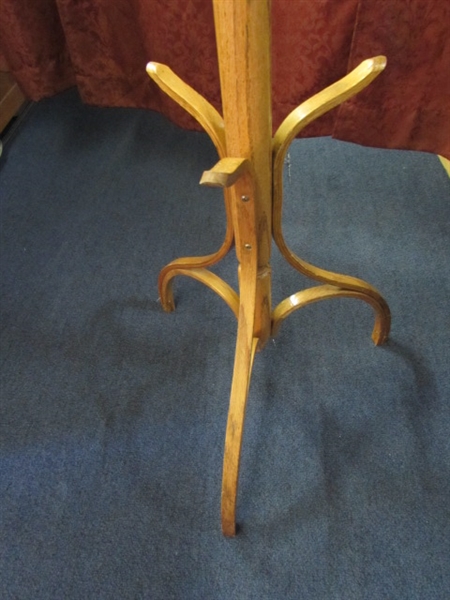 3 LEGGED OAK COAT RACK