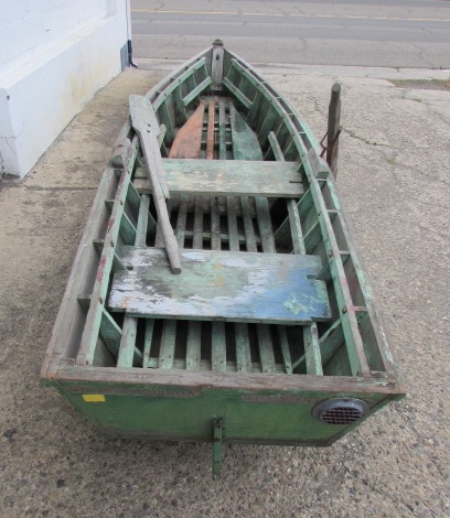 VINTAGE WOOD ROW BOAT