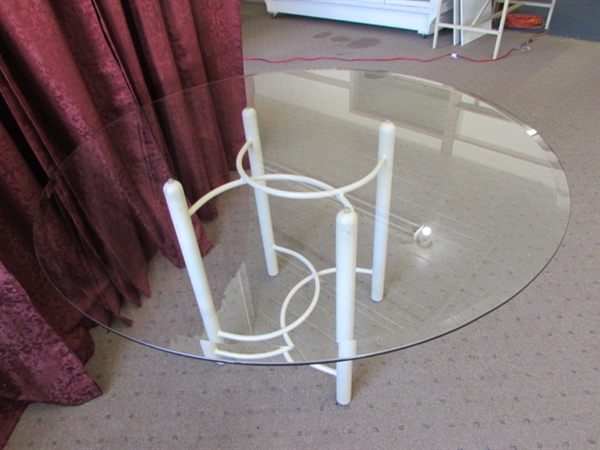 GLASS TOP DINING TABLE