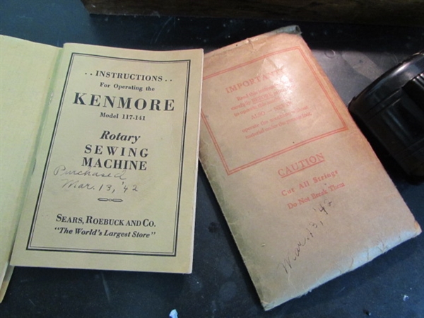 VINTAGE KENMORE ROTARY SEWING MACHINE IN CASE