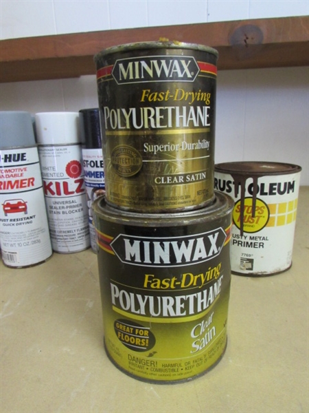 SPRAY PAINT & POLYURETHANE LOT