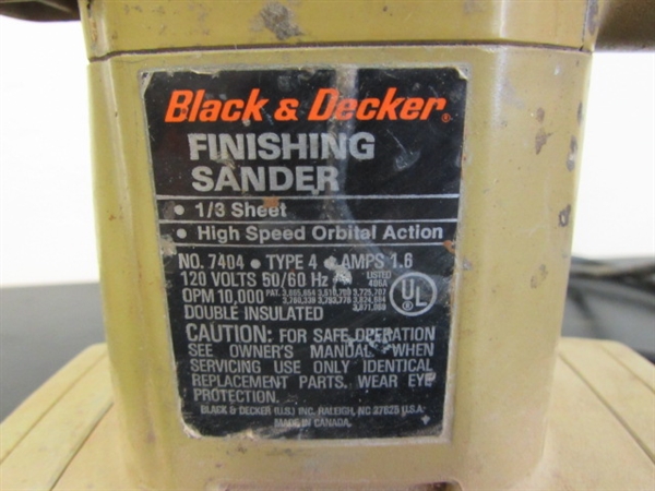 BLACK AND DECKER FINISHING SANDER
