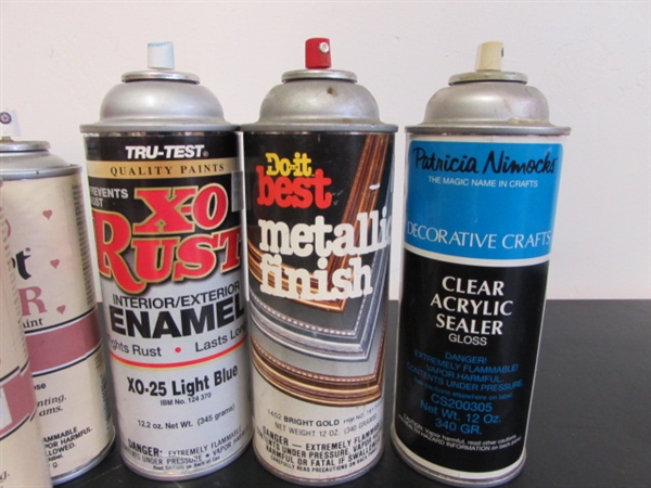 22 CANS OF CRAFT SPRAY PAINT