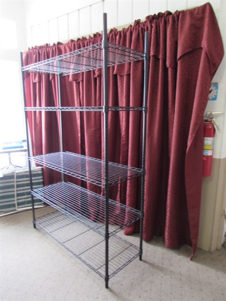 GET THE GARAGE OR CRAFT ROOM ORGANIZED WITH THIS LARGE METAL SHELVING UNIT