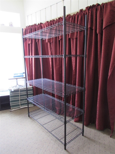 GET THE GARAGE OR CRAFT ROOM ORGANIZED WITH THIS LARGE METAL SHELVING UNIT