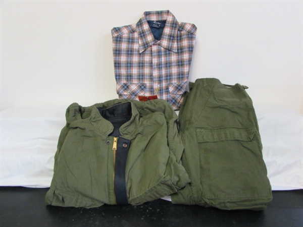 ARMY COLD WEATHER WEAR PLUS MENS QUILTED FLANNEL