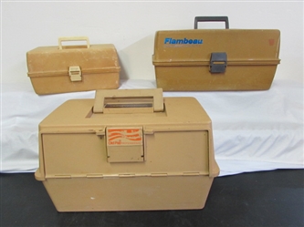 SET OF 3 FISHING TACKLE BOXES