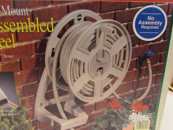 DELUXE WALL MOUNTED HOSE REEL. NEW!!