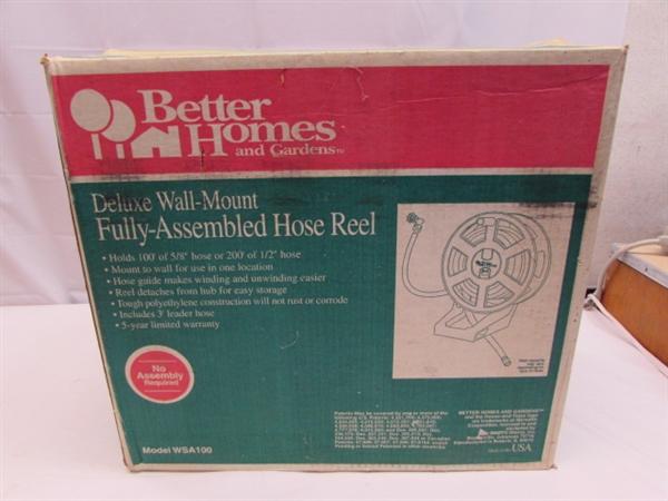 DELUXE WALL MOUNTED HOSE REEL. NEW!!