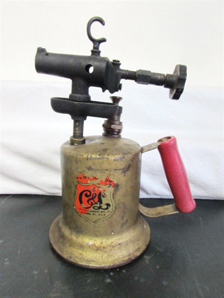 VINTAGE BRASS GAS BLOW TORCH