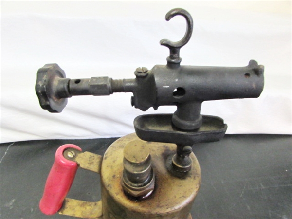 VINTAGE BRASS GAS BLOW TORCH