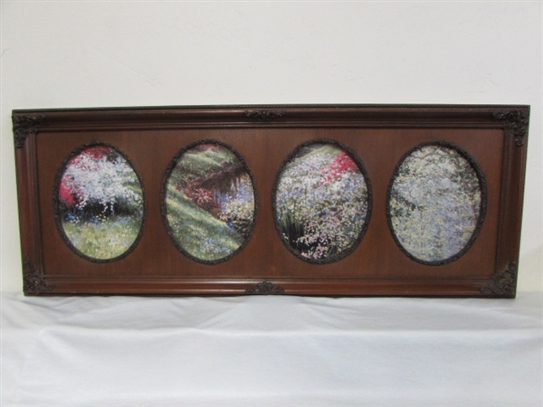 BEAUTIFUL PICTURE FRAME W/FLORAL PRINTS