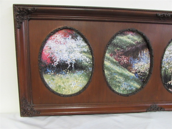 BEAUTIFUL PICTURE FRAME W/FLORAL PRINTS