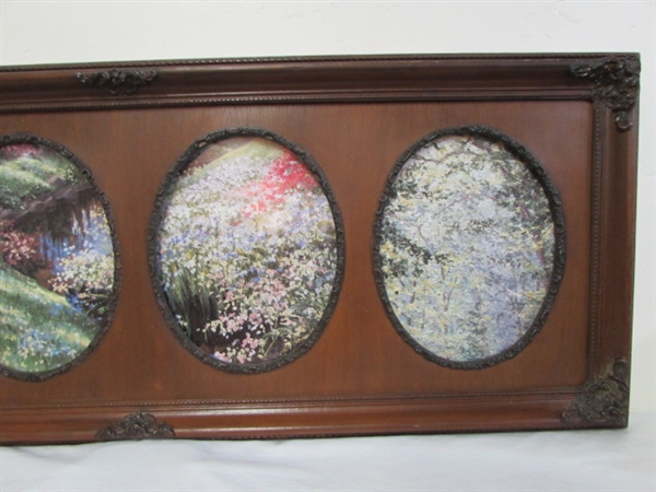 BEAUTIFUL PICTURE FRAME W/FLORAL PRINTS