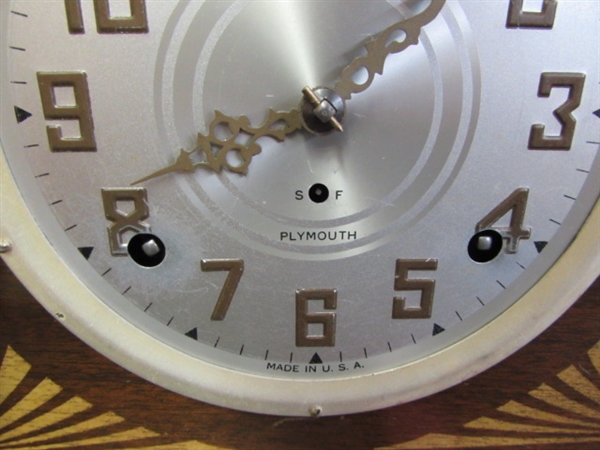 ANTIQUE PLYMOUTH MANTLE CLOCK