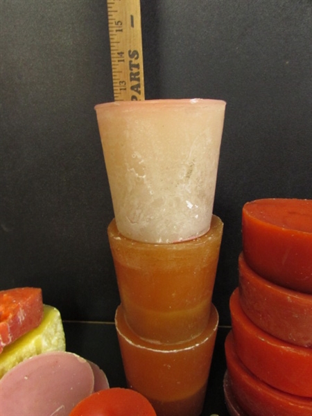 12 POUNDS OF CANDLEMAKING WAX & CANDLESTICK HOLDER