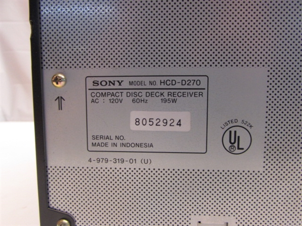 SONY HOME STEREO SYSTEM