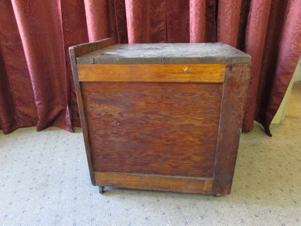 UNIQUE ANTIQUE/VINTAGE ROLLING CABINET *RESERVE HAS BEEN MET*