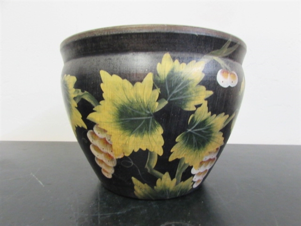 STONEWARE FLOWER POTS