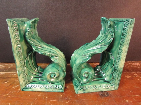 BEAUTIFUL CERAMIC BOOKENDS