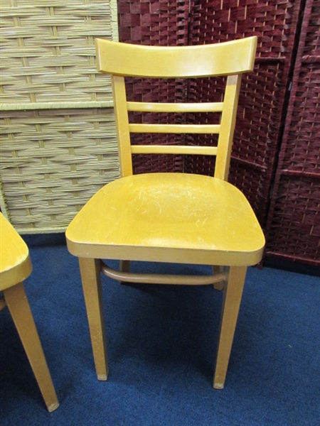 A PAIR OF CUTE LITTLE WOOD CHAIRS