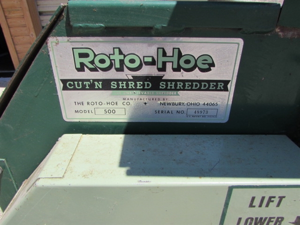 ROTO-HOE CUT'N SHRED CHIPPER SHREDDER