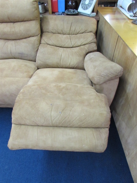 MICROSUEDE RECLINING SOFA