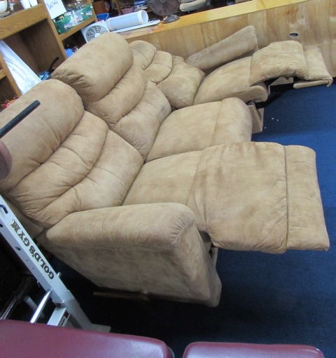 MICROSUEDE RECLINING SOFA