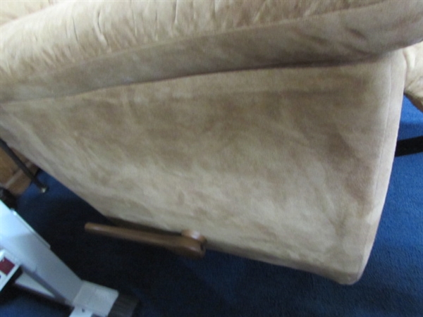 MICROSUEDE RECLINING SOFA