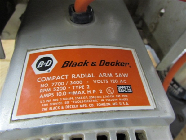 BLACK AND DECKER RADIAL ARM SAW