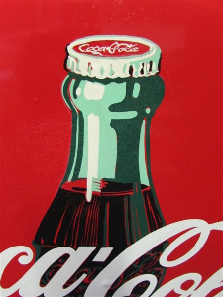 METAL COCA-COLA BOTTLE CAP SIGN BY LOCAL ARTIST RALPH STARRITT