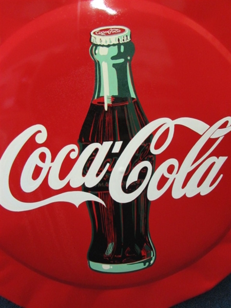 METAL COCA-COLA BOTTLE CAP SIGN BY LOCAL ARTIST RALPH STARRITT