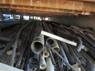 BLACK AND WHITE PVC/POLY PIPE ***OFF-SITE***