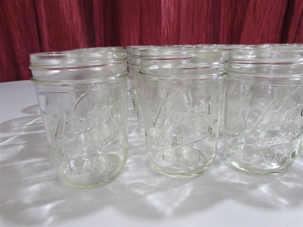 1/2 PINT AND 1/4 PINT MASON JARS