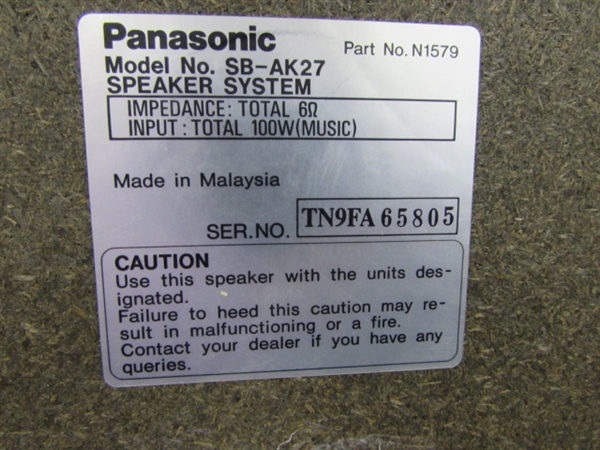 PANASONIC STEREO SYSTEM