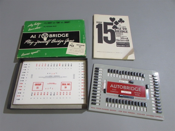 VINTAGE PLAY-YOURSELF BRIDGE GAME/PLAYING CARDS & JIGSAW PUZZLE