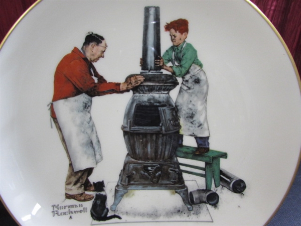 NORMAN ROCKWELL PLATE - FALL THE COAL SEASON IS COMING