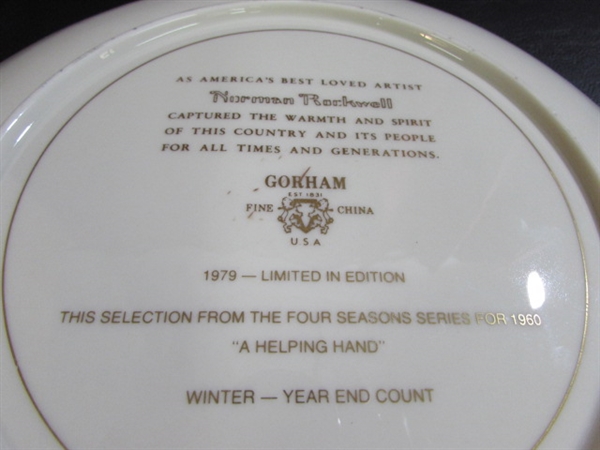 NORMAN ROCKWELL PLATE - WINTER YEAR END COUNT