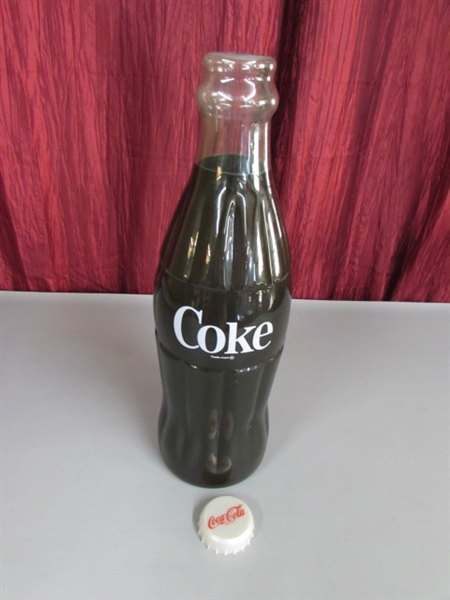 LARGE GLASS COCA-COLA BOTTLE