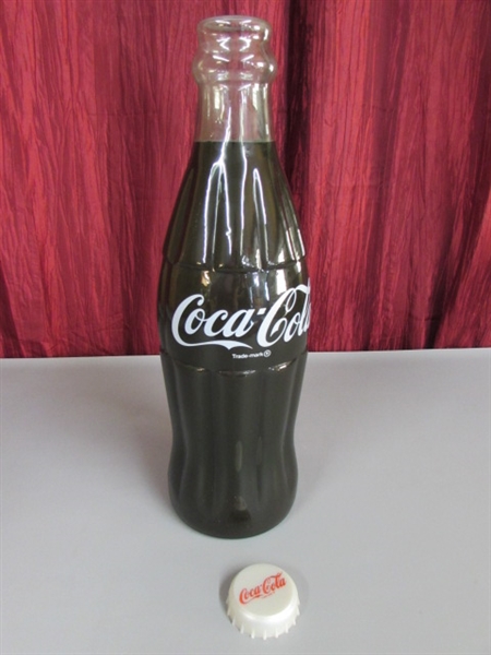 LARGE GLASS COCA-COLA BOTTLE