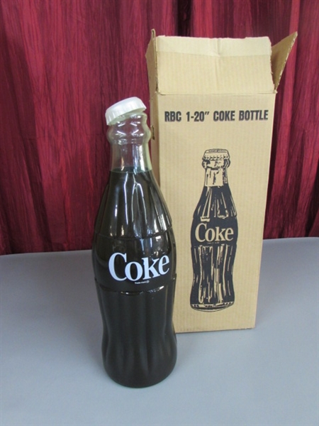 LARGE GLASS COCA-COLA BOTTLE