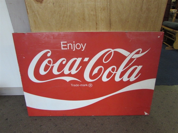 VINTAGE METAL COCA-COLA SIGN