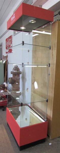 LIGHTED COCA-COLA DISPLAY CASE