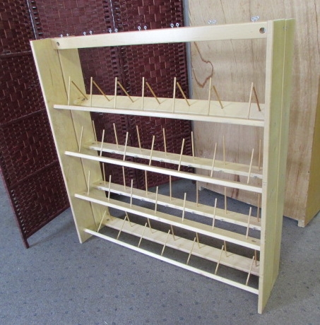 PINE WEAVING BOBBIN/SPOOL RACK