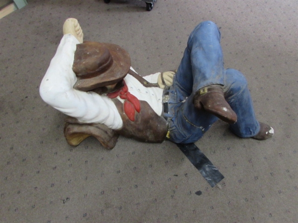 SLEEPING COWBOY COFFEE TABLE