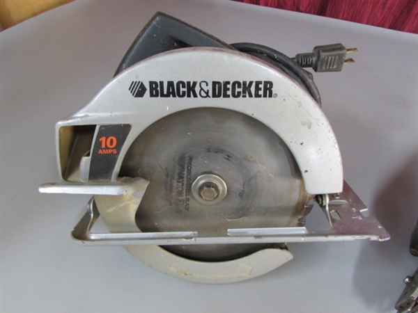 BLACK AND DECKER SKILSAW AND HILTI STAPLE GUN